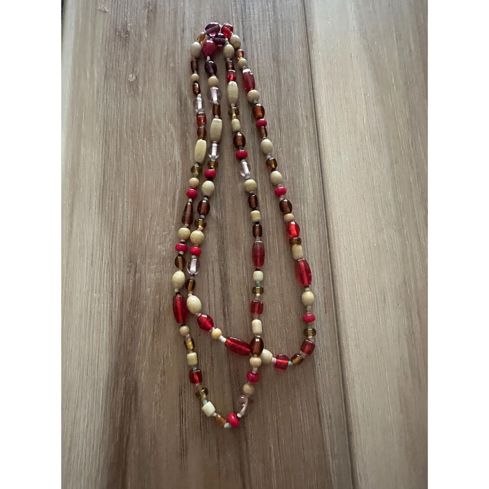 Vintage Colorful Glass Bead Necklace